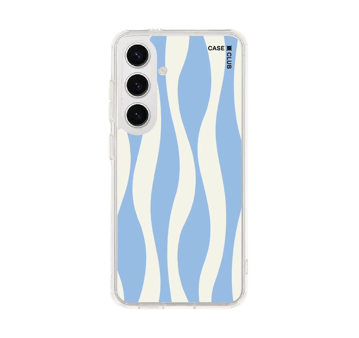 ลายคลื่นน้ำสีขาวน้ำเงิน